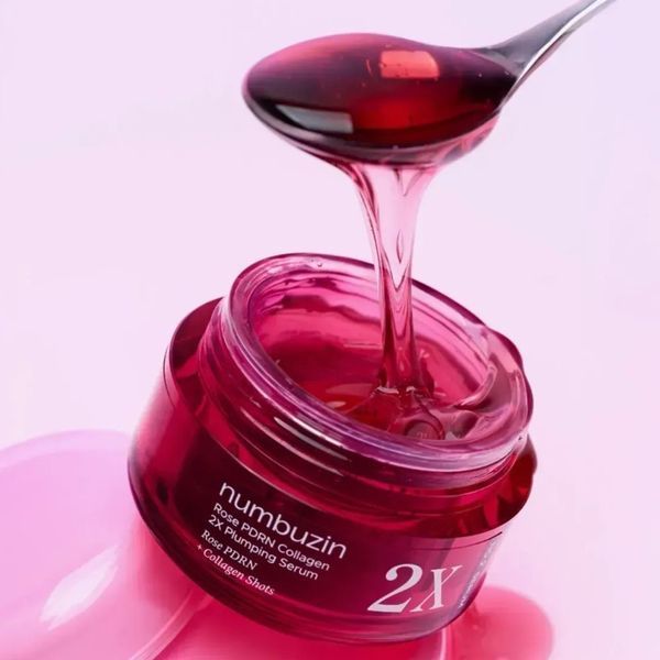 Коллагеновая сыворотка-желе с PDRN для лица Numbuzin №2 Rose PDRN Collagen 2X Plumping Serum 2490 фото