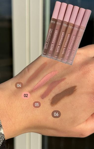 Жидкие тени Matte eyeshadows (06) Bless Beauty 244 фото