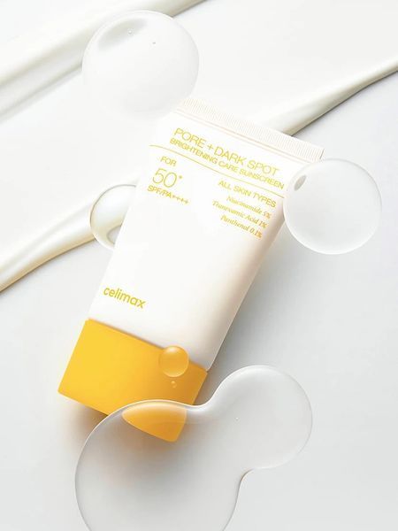 Освітлювальний сонцезахисний крем для обличчя CELIMAX Pore+Dark Spot Brightening Care Sunscreen 2207 фото