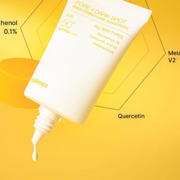 Освітлювальний сонцезахисний крем для обличчя CELIMAX Pore+Dark Spot Brightening Care Sunscreen 2207 фото