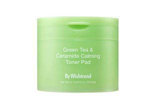 Успокаивающие охлаждающие тонер-пэды By Wishtrend Green Tea & Ceramide Calming Toner Pad 1787 фото