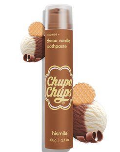 Зубная паста с шоколадно-ванильным вкусом Hismile Chupa Chups Choco Vanilla Toothpaste 2345 фото