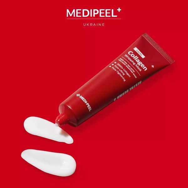 Маска-плівка для обличчя для звуження пор з колагеном MEDIPEEL Red Lacto Collagen Wrapping Mask 2243 фото