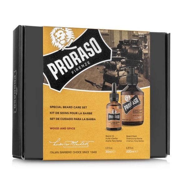 Proraso Подарунковий набір для догляду за бородою Wood&Spice 2 pcs 1901 фото