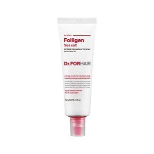 Пілінг для шкіри голови з частинками солі з мертвого моря Dr.FORHAIR Sea Salt Scaler, Міні 50мл  696 фото