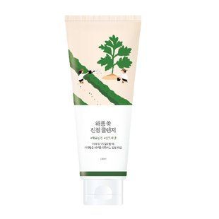 Успокаивающая очищающая пенка с морской полынью ROUND LAB Mugwort Calming Cleanser   638 фото