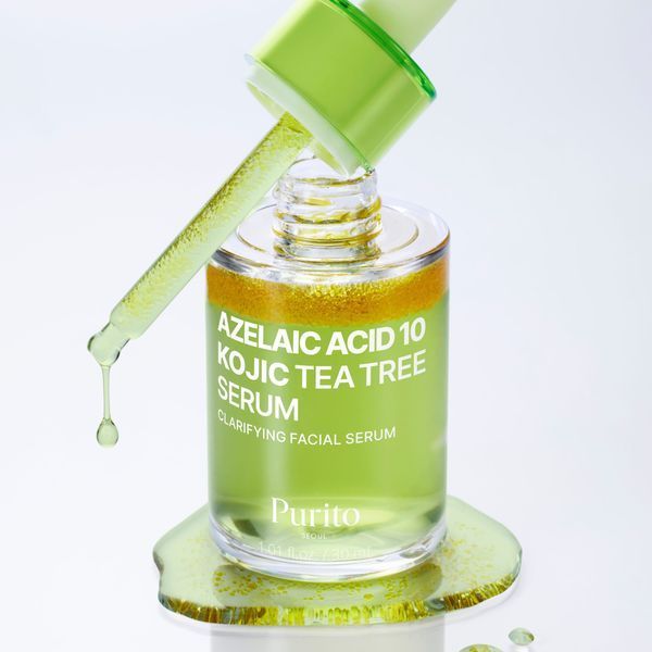 Сыворотка против акне с чайным деревом, азелаиновой и койевой кислотами Purito Seoul Azelaic Acid 10 Kojic Tea Tree Serum 1975 фото