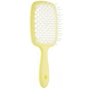 Janeke Superbrush Small - Расчёска для волос жёлтая с белым 2448 фото