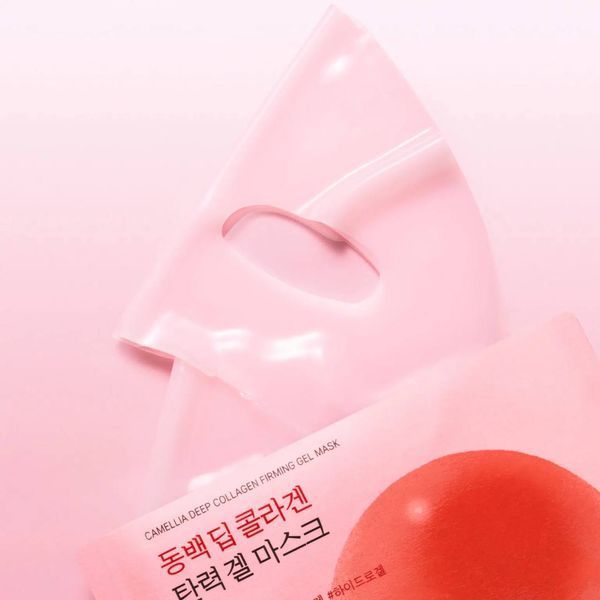 Гелева маска з колагеном ROUND LAB Camellia Deep Collagen Firming Gel Mask 1004 фото