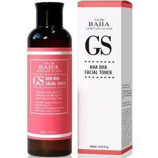 Тонер отшелушивающий с кислотами Cos de Baha AHA BHA Toner 200 ml 336 фото