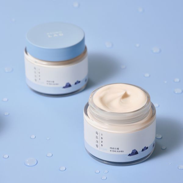 Легкий зволожуючий крем з морською водою ROUND LAB 1025 Dokdo Cream 636 фото