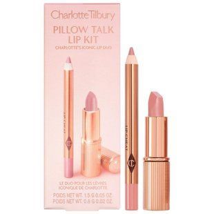 Набор губная помада + карандаш для губ Charlotte Tilbury Pillow Talk 1982 фото