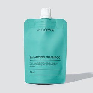 Тревел-пак бессульфатного шампуня Whocares Balancing Shampoo 75 мл 2612 фото
