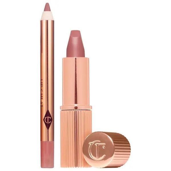 Набор губная помада + карандаш для губ Charlotte Tilbury Pillow Talk 1982 фото