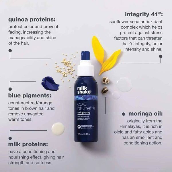 Спрей тонирующий для брюнеток Milk Shake Cold Brunette Toning Spray Rude, 100 мл 1651 фото