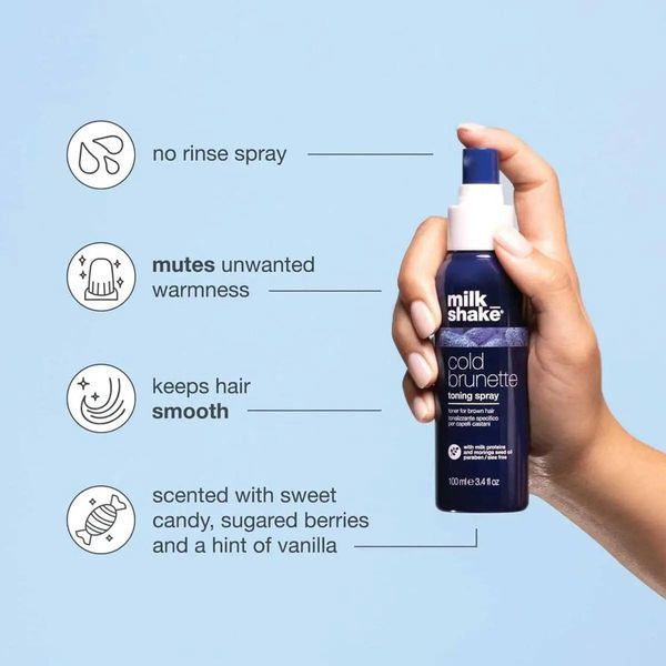 Спрей тонирующий для брюнеток Milk Shake Cold Brunette Toning Spray Rude, 100 мл 1651 фото