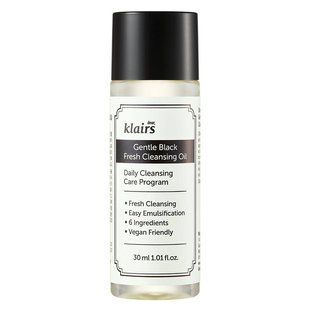 Гидрофильное масло для деликатного очищения DEAR, KLAIRS Gentle Black Fresh Cleansing Oil 30 мл 2773 фото