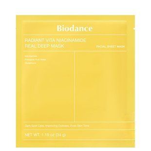 Маска для лица Biodance Radiant Vita Niacinamide Real Deep Mask, 34g, 1 шт 792 фото