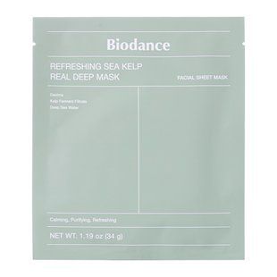 Маска для лица Biodance Refreshing Sea Kelp Real Deep Mask, 34g, 1 шт 791 фото