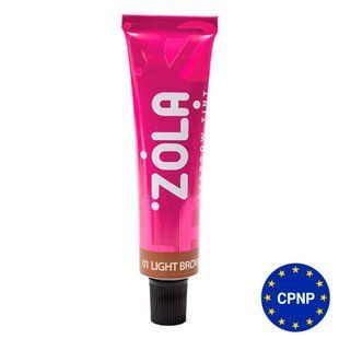 ZOLA Краска для бровей с коллагеном Eyebrow Tint With Collagen 01 Light Brown 15ml 2517 фото