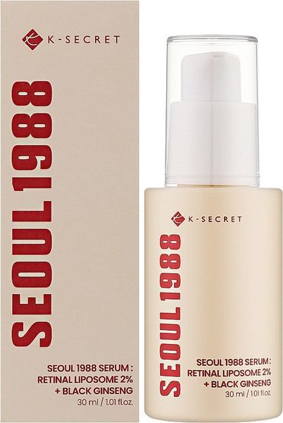 Сироватка для обличчя K-Secret SEOUL 1988 Serum: Retinal Liposome 2% + Black Ginseng 1678 фото