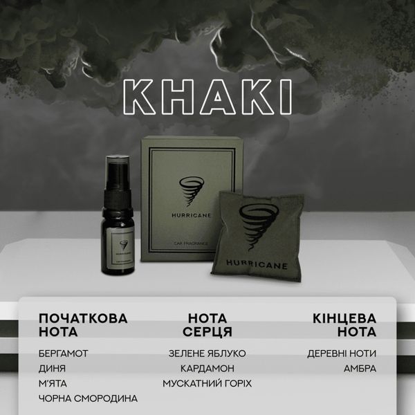 Аромасаше для авто Hurricane KHAKI (STANDART) 2332 фото