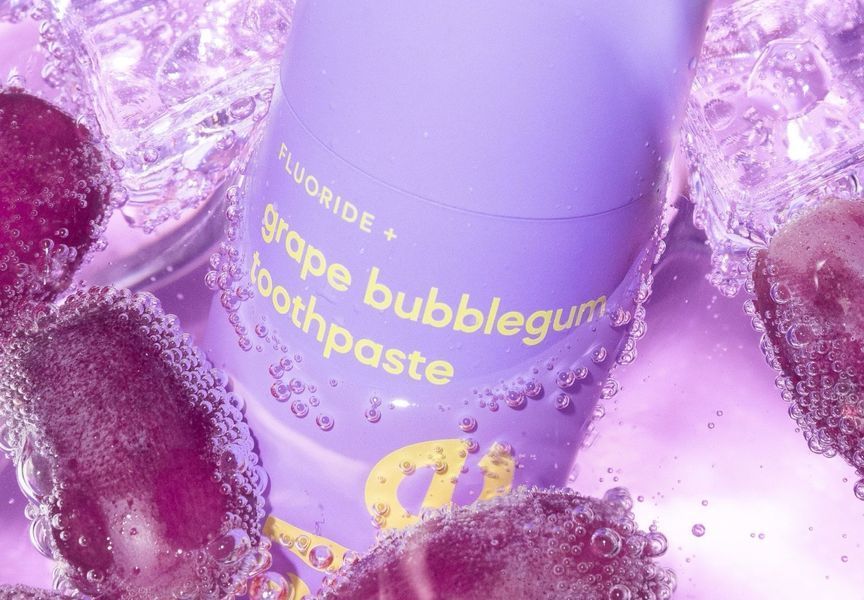Зубна паста зі смаком виноградної жуйки hismile Grape Bubblegum Toothpaste 60g 1561 фото