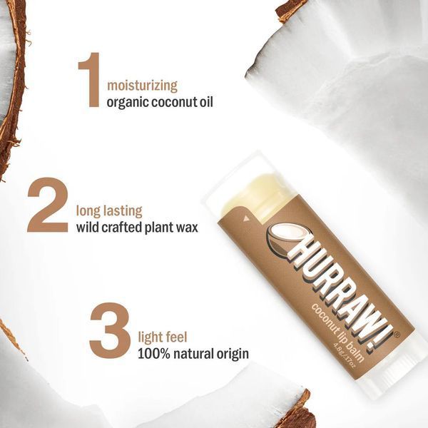 Бальзам для губ Hurraw! Coconut Lip Balm  390 фото