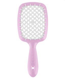 Janeke Superbrush Small  расчёска для волос в нежно-розовом цвете с белым 734 фото