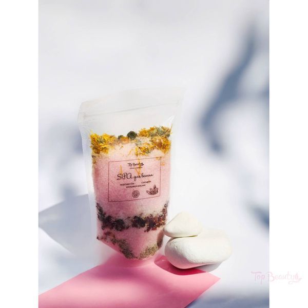 Сіль SPA для ванни (морська сіль із суховітами та екстрактами) 600 г Top Beauty 131 фото