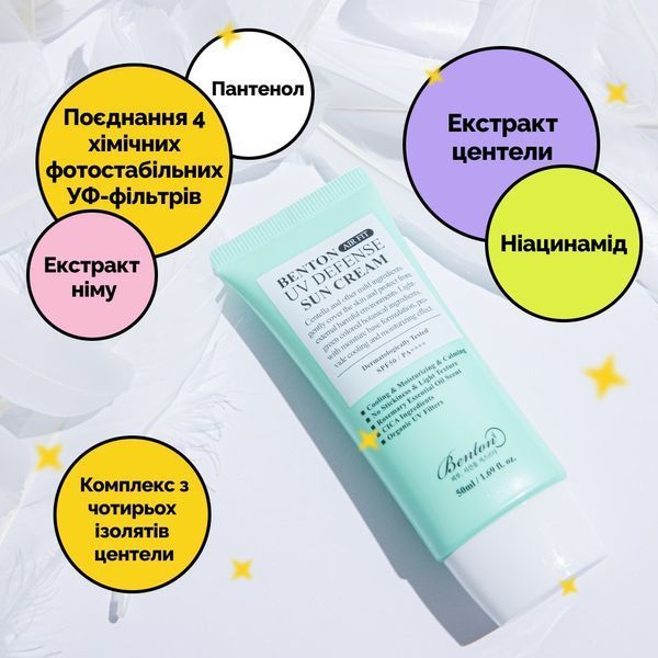 Солнцезащитный крем с Центеллой Benton Air Fit UV defense Sun Cream SPF50+/PA++++, 50 мл 701 фото