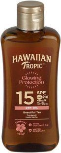Суха олійка для засмаги SPF 15 Hawaiian Tropic Glowing Protection Dry Oil 100 мл  2622 фото