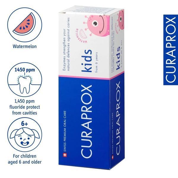 Дитяча зубна паста Curaprox від 6 років кавун 10мл 1093 фото