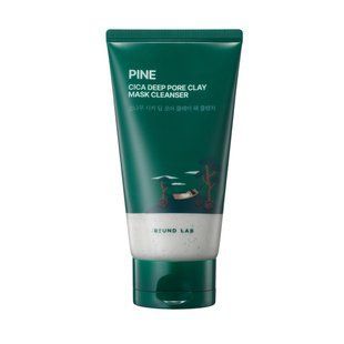ROUND LAB Pine Cica Deep Pore Clay Mask Cleanser, 150 ml глиняная маска-пенка для умывания с экстрактом сосновых иголок 2523 фото