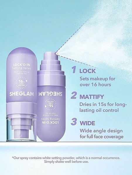 Фиксирующий спрей для лица SHEGLAM Lock&rsquo;d In Setting Spray с матовым финишем 2527 фото