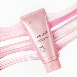 Очищающая пенка с полинуклеотидами и ниацинамидом Medicube PDRN Pink Niacinamide Whip Cleanser, 120 г 2736 фото