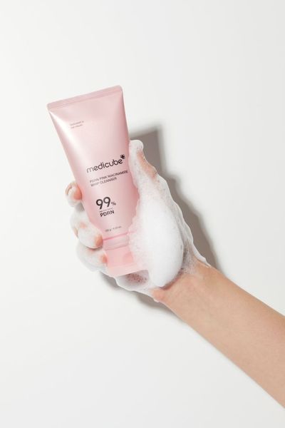 Очищающая пенка с полинуклеотидами и ниацинамидом Medicube PDRN Pink Niacinamide Whip Cleanser, 120 г 2736 фото