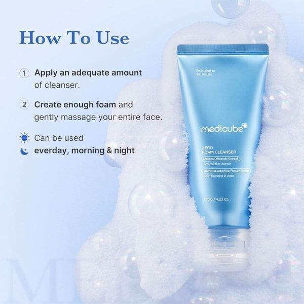 Пенка с экстрактом мелиссы для глубокого очищения пор Medicube Zero Foam Cleanser, 120 мл 2738 фото