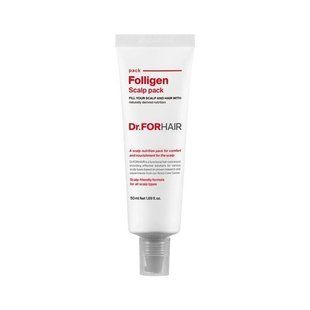 Оздоровительная маска для кожи головы Dr.FORHAIR Folligen Scalp Pack, Мініатюра 50мл 698 фото