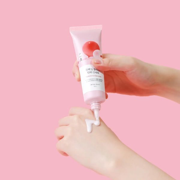 Солнцезащитная сыворотка с коллагеном ROUND LAB Camellia Deep Collagen Firming Sun Serum 1213 фото