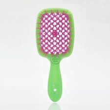 Janeke Superbrush Small - Гребінець для волосся зелений з рожевим 1884 фото