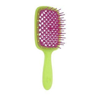 Janeke Superbrush Small &ndash; расчёска для волос зелёная с розовым 1884 фото
